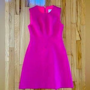 Like New Sleeveless Kate Spade Magenta A-Line Dress with Gold Zipper Detail